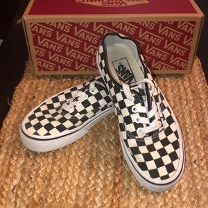 Checkered Vans . 6.5 ladies .